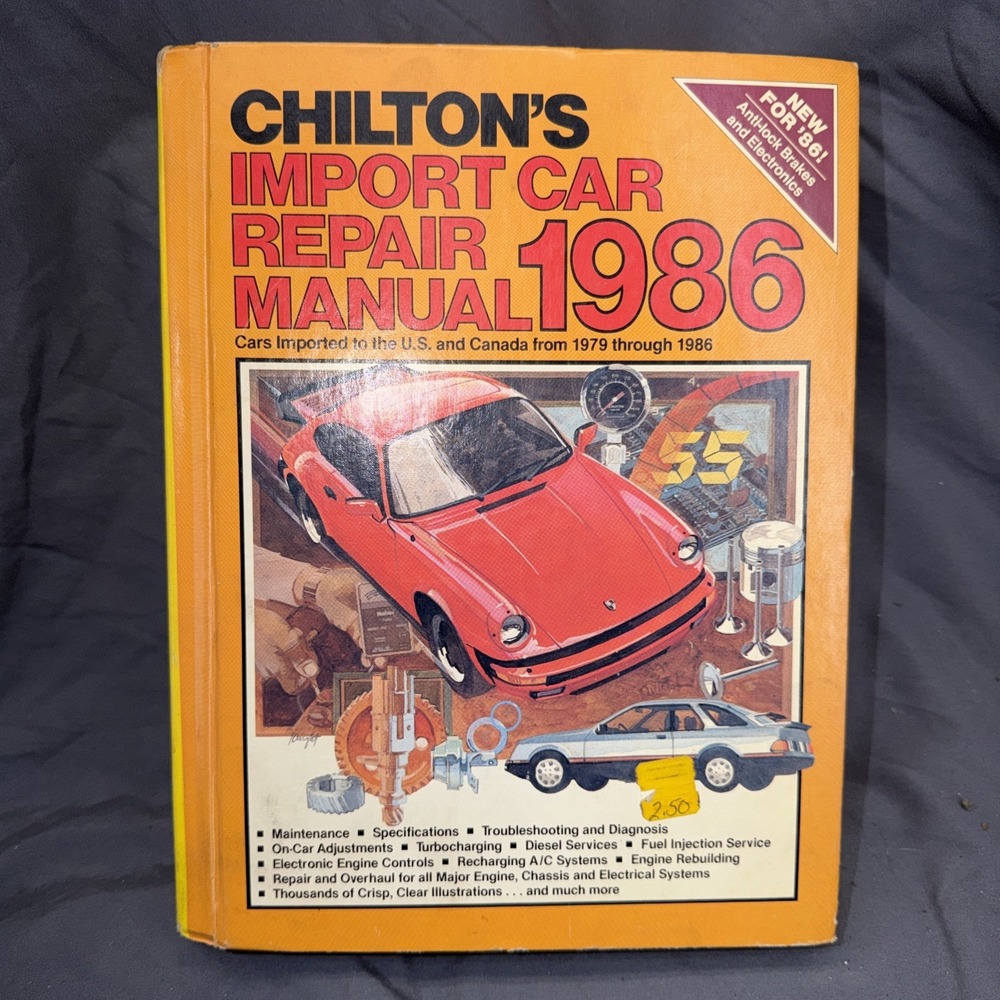 Vintage 1986 HC Chiltons Import Car Repair Manual Cars Imported To US 1979-1986